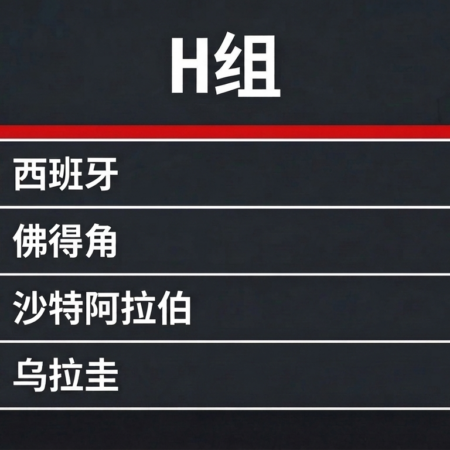 2026世界杯H组分析──西班牙、佛得角、沙特阿拉伯、乌拉圭赔率与出线预测